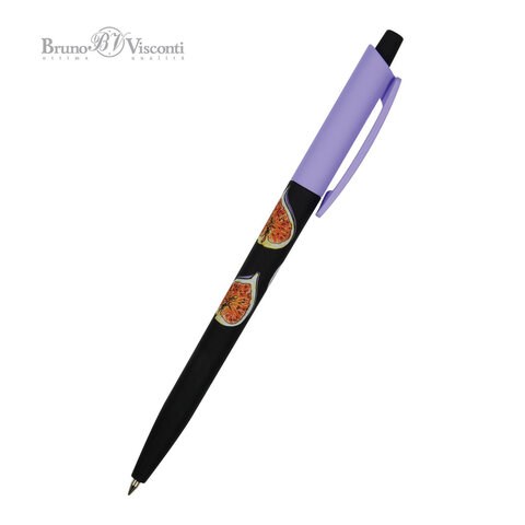 Ручка шариковая автоматическая BRUNO VISCONTI "HappyClick", СИНЯЯ, "Инжир", линия письма 0,38 мм, 20-0241/50 144197