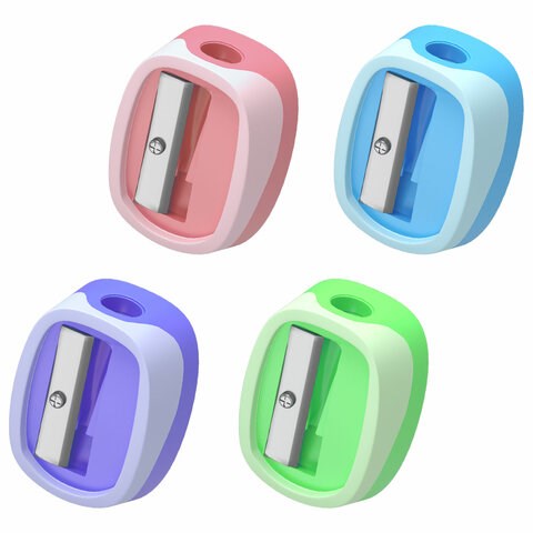 Точилка ЮНЛАНДИЯ "COLOR PASTEL", двуцветная, пастельные цвета ассорти, 272505 272505