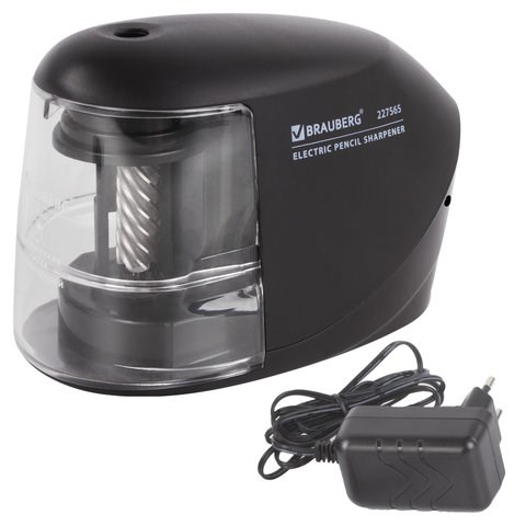 Точилка электрическая BRAUBERG "ORIGINAL", питание 220 В/4 батарейки АА, фрезерный механизм, 227565 227565