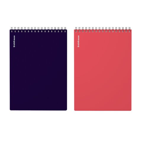 Блокнот А5 148х210 мм, 80 л., спираль, пластик, клетка, ERICH KRAUSE, "Reef", 63650 117573