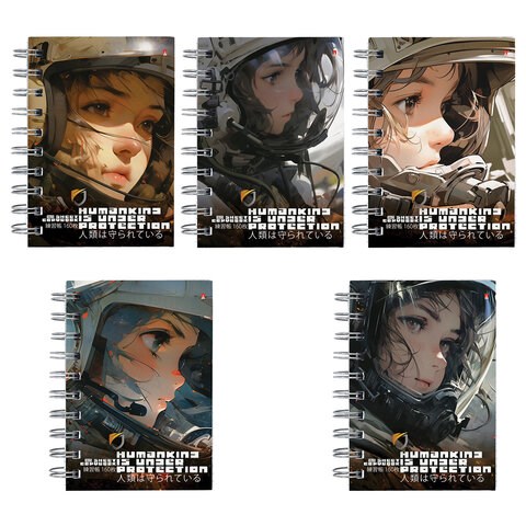 Блокнот МАЛЫЙ ФОРМАТ А6, 160 л, гребень, картон, клетка, АЛЬТ, Гравитация, 3-160-010/04 116382