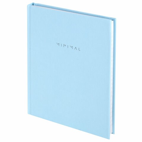 Блокнот МАЛЫЙ ФОРМАТ 110х147 мм, А6, 80 л., твердый, клетка, BRAUBERG "Minimal", голубой, 116450 116450