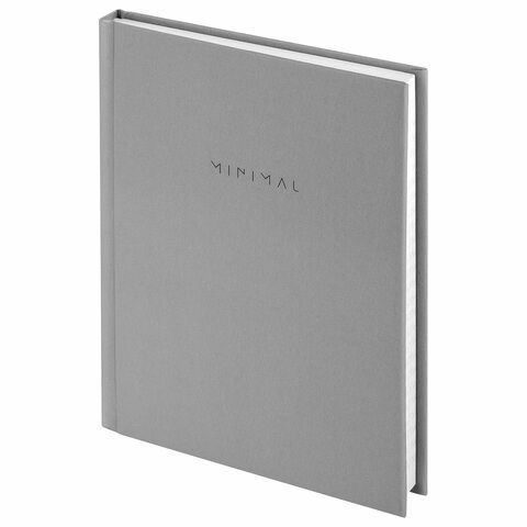 Блокнот МАЛЫЙ ФОРМАТ 110х147 мм, А6, 80 л., твердый, клетка, BRAUBERG "Minimal", серый, 116445 116445