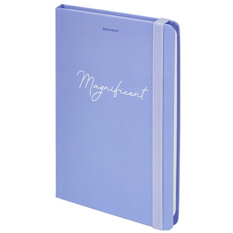 Блокнот с резинкой в клетку 96 л., А5 145х203 мм, твердая обложка, BRAUBERG, "Pastel", 115533 115533