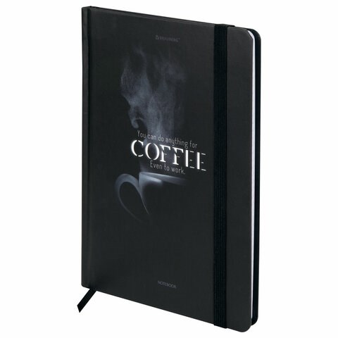 Блокнот с резинкой в клетку 96 л., А5 145х203 мм, твердая обложка, BRAUBERG, "Shadows", 116325 116325