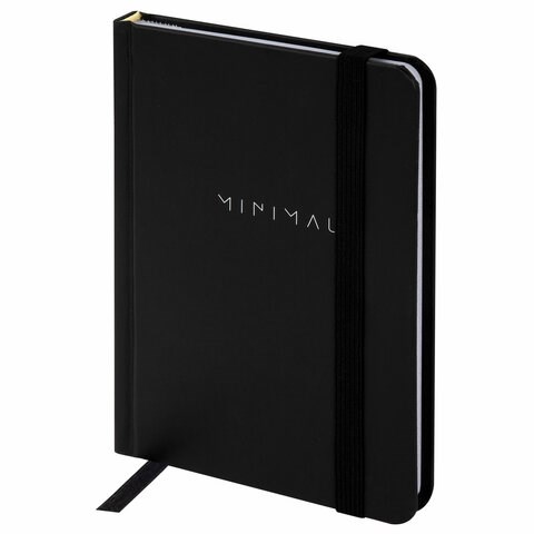 Блокнот с резинкой в клетку 96 л., МАЛЫЙ ФОРМАТ А6, 109х148 мм, твердая обложка, BRAUBERG, "Minimal", 116333 116333