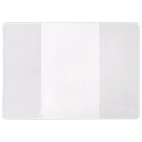 Обложка для паспорта, трудовой книжки нового образца, вертикальная, ПВХ, прозрачная, "ДПС", 1071.К 235869