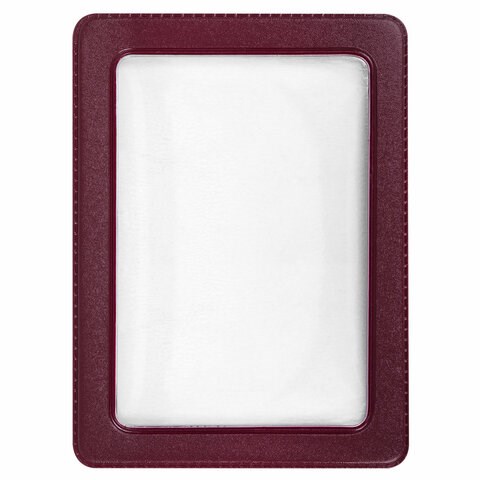 Обложка-карман для проездных документов, карт, пропусков, 92х69 мм, прозрачная, ПВХ, в цветной рамке, ассорти, ДПС, 2204 235883