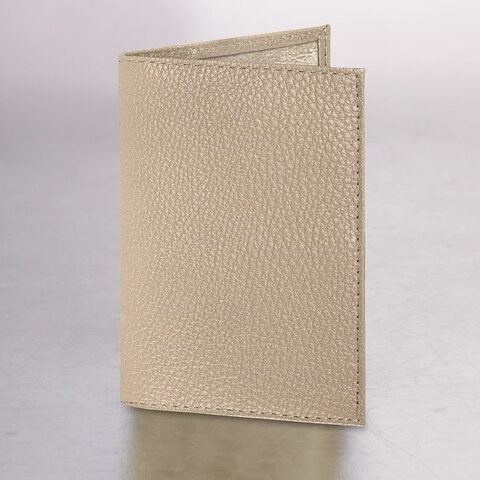 Обложка для паспорта натуральная кожа флоттер, кожаный уголок, бежевая, BRAUBERG, 238863 238863