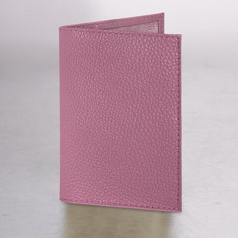 Обложка для паспорта натуральная кожа флоттер, кожаный уголок, пудрово-розовая, BRAUBERG, 238861 238861