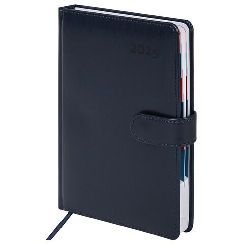 Ежедневник датированный 2025 А5 148х218 мм GALANT "Ritter", под кожу, темно-синий, 115717 115717