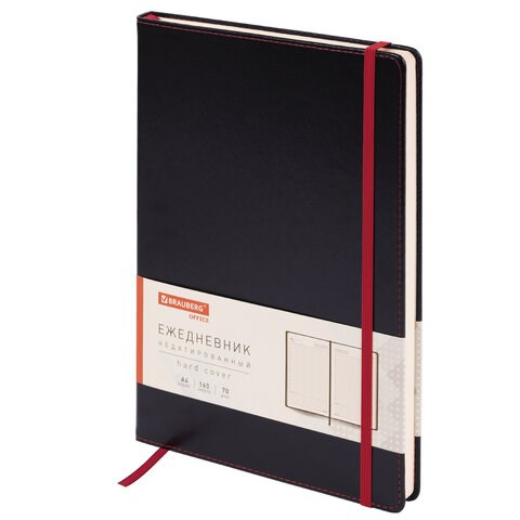 Ежедневник недатированный БОЛЬШОЙ ФОРМАТ 210х297 мм А4, BRAUBERG "Office", 160 л., черный, 113285 113285