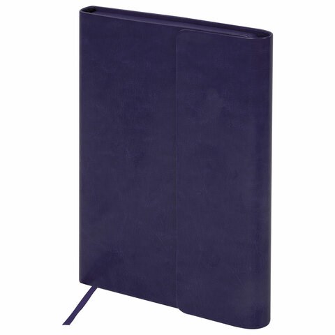 Ежедневник с магнитным клапаном недатированный, под кожу, А5, фиолетовый, BRAUBERG "Magnetic X", 113282 113282