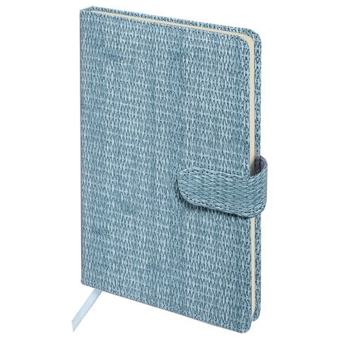 Еженедельник датированный 2025 А5 145х215 мм BRAUBERG "Augustus", под кожу, голубой, 115953 115953