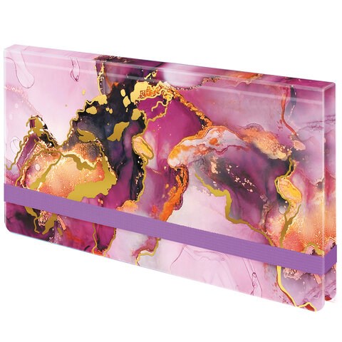 Еженедельник недатированный с резинкой 171х93 мм, BRAUBERG, твердый, 64 л., "Marble stone", 116307 116307