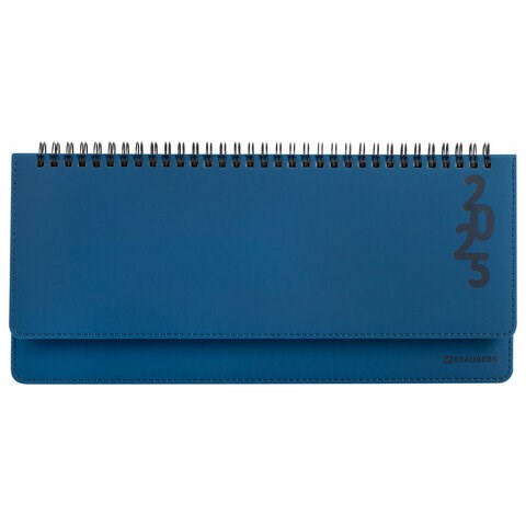 Планинг датированный 2025 305х140 мм BRAUBERG "Up", под кожу, синий, 115704 115704