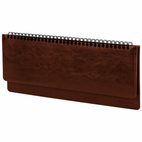 Планинг настольный недатированный (305x140 мм) BRAUBERG "Imperial", кожзам, 60 л., коричневый, 123499 123499