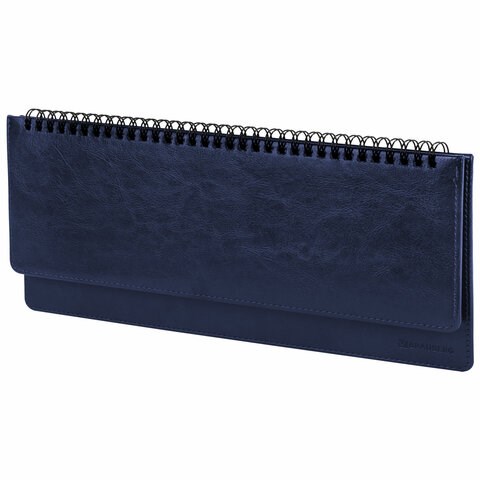 Планинг настольный недатированный (305x140 мм) BRAUBERG "Imperial", кожзам, 60 л., синий, 11169, 111694 111694