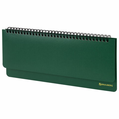 Планинг настольный недатированный (305x140 мм) BRAUBERG "Select", балакрон, 60 л., зеленый, 111695 111695
