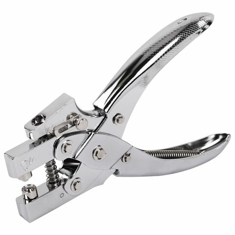 Дырокол металлический на 1 отверстие для люверса до 30 л., диаметр отверстия 5 мм, BRAUBERG, 272763 272763