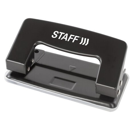 Дырокол металлический STAFF "EVERYDAY,", до 10 листов, без линейки, черный, 224647 224647