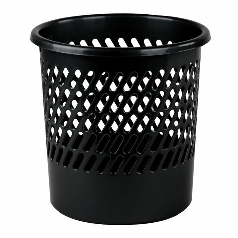 Корзина для бумаг STAFF "Basic" сетчатая, 11 л, черная, 237917 237917