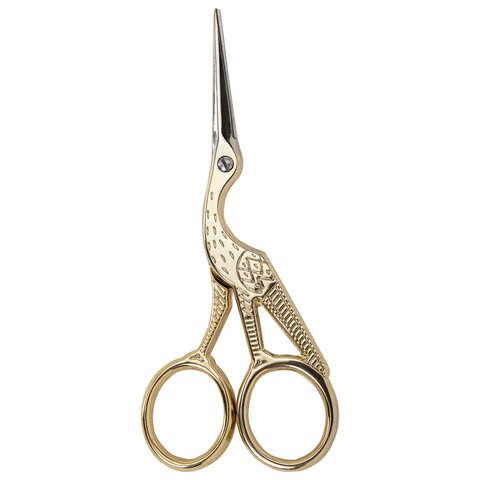Ножницы для вышивания и рукоделия 120 мм, ЦАПЕЛЬКИ, золотистые, ОСТРОВ СОКРОВИЩ, 665601 665601