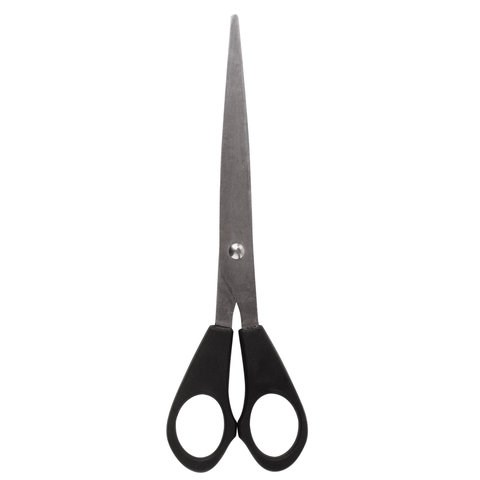 Ножницы STAFF Basic 165 мм, чёрные, ПВХ чехол с европодвесом, 235459 235459