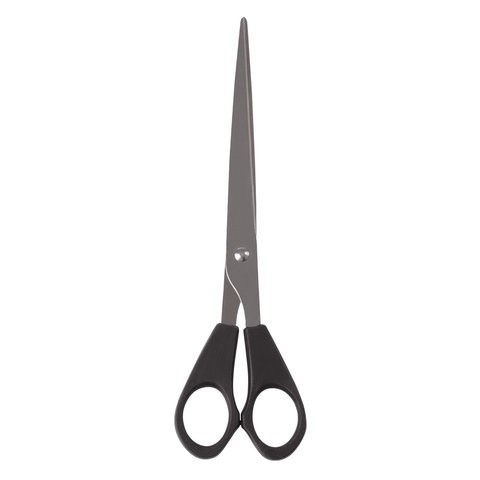 Ножницы STAFF Basic, 180 мм, чёрные, ПВХ чехол с европодвесом, 236939 236939