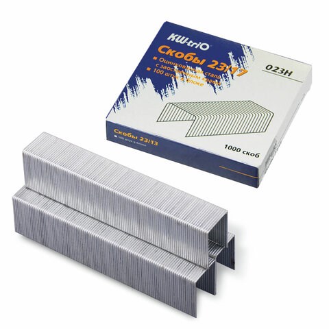 Скобы для степлера №23/17, 1000 штук, KW-trio, от 50 до 140 листов, 023H, -023H 225919