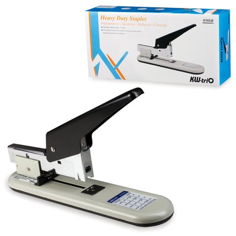 Степлер МОЩНЫЙ №23/6-23/13 KW-trio, до 100 листов, серый/черный, 50-SB, -50-SB 225121