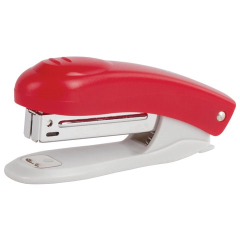 Степлер №10 BRAUBERG "Original", до 12 листов, с антистеплером, красный, 222532 222532