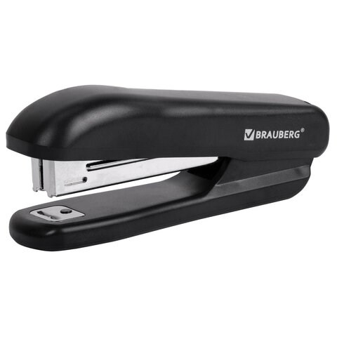 Степлер №10 BRAUBERG "SX-19", до 12 листов, с антистеплером, черный, 228587 228587