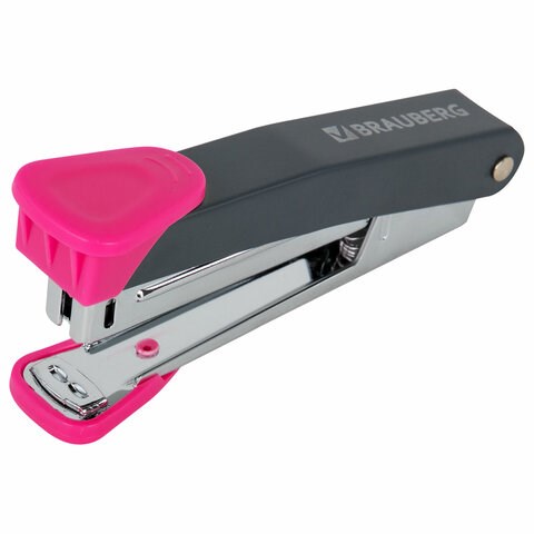 Степлер №10 металлический BRAUBERG "UNIVERSAL GT", до 16 листов,с антистеплером, красный, 272751 272751