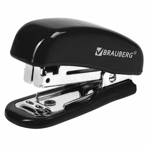 Степлер №10 МИНИ BRAUBERG "Classic", до 12 листов, с антистеплером, черный, 222544 222544