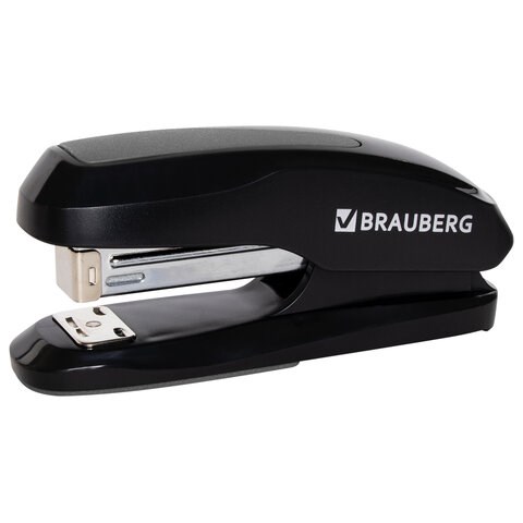 Степлер №24/6, 26/6 BRAUBERG "Extra", до 30 листов, черно-серый, 229086 229086