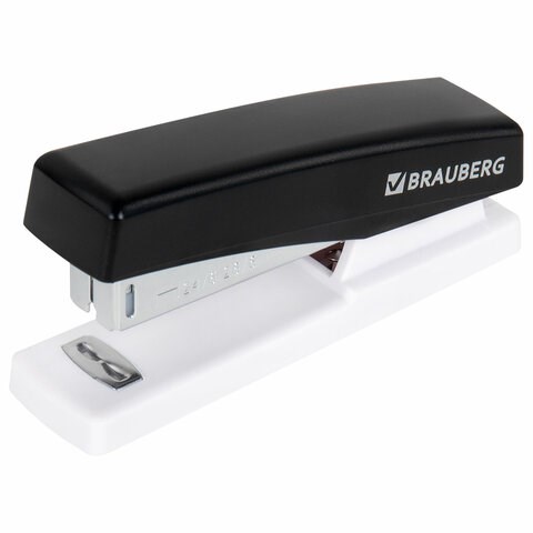 Степлер №24/6, 26/6 BRAUBERG "STYLE", до 25 листов, черный, 272747 272747