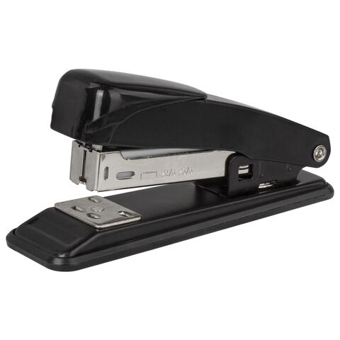 Степлер №24/6, 26/6 металлический STAFF "Manager", до 20 листов, черный, 224627 224627