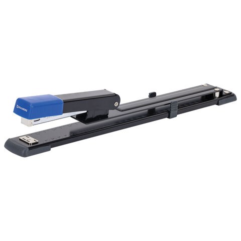 Степлер брошюровочный №24/6, №26/6 BRAUBERG "Extra", до 30 листов, на 150 скоб, черно-синий, 272720 272720