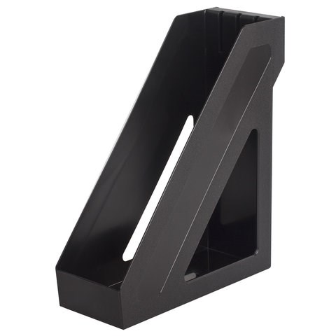 Лоток вертикальный для бумаг BRAUBERG "Basic", 265х100х285 мм, черный, 237009 237009