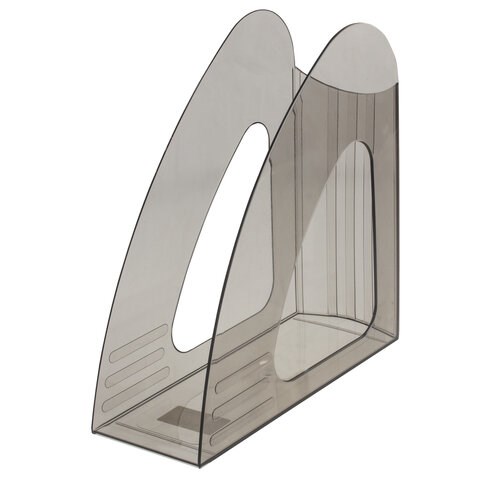 Лоток вертикальный для бумаг BRAUBERG "Delta", 240х90х240 мм, тонированный серый, 237241 237241