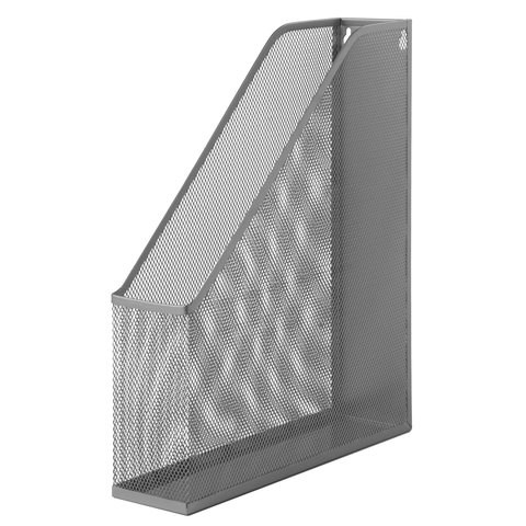 Лоток вертикальный для бумаг BRAUBERG "Germanium" (250х72х315 мм), металлический, серебряный, 231949 231949