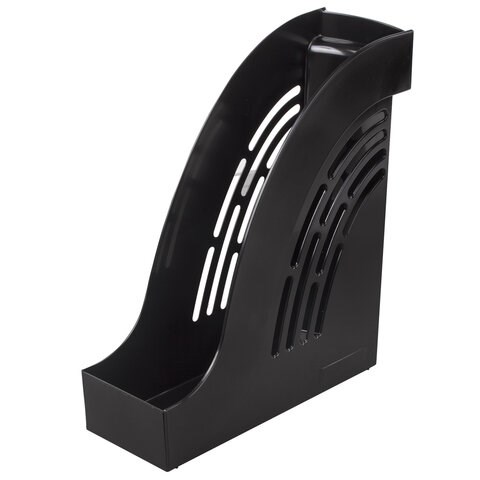 Лоток вертикальный для бумаг BRAUBERG "Office", 255х95х290 мм, черный, 237228 237228