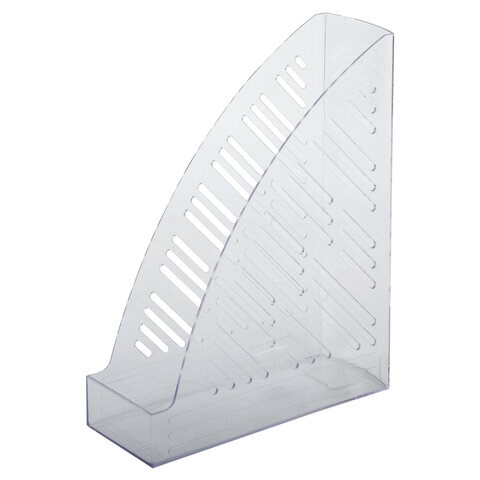 Лоток вертикальный для бумаг BRAUBERG "Standard+", 250х90х300 мм, прозрачный, 237227 237227