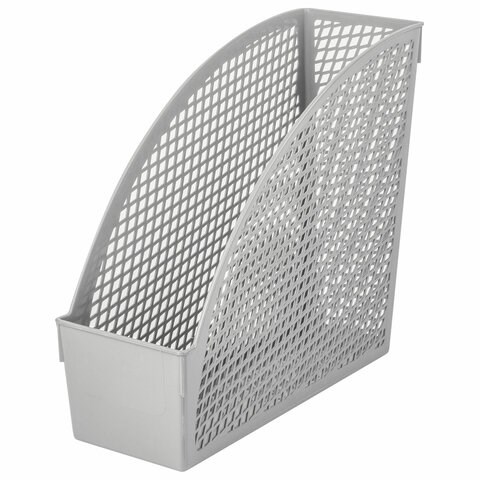 Лоток вертикальный для бумаг STAFF "Profit", 270х100х250 мм, сетчатый, полипропилен, серый, 237252 237252