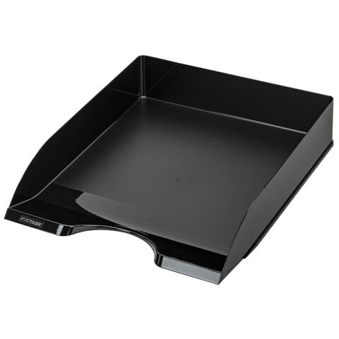 Лоток горизонтальный для бумаг "Дельта", А4 (315х250х60 мм), черный, ЛТГ-30460 235658