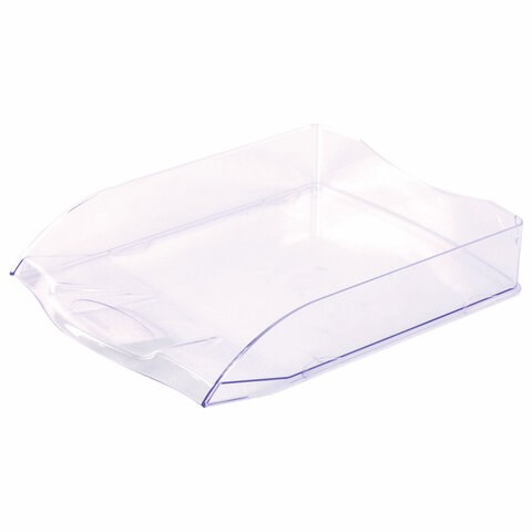 Лоток горизонтальный для бумаг BRAUBERG "Delta", A4 (340х270х60 мм), прозрачный, 237262 237262