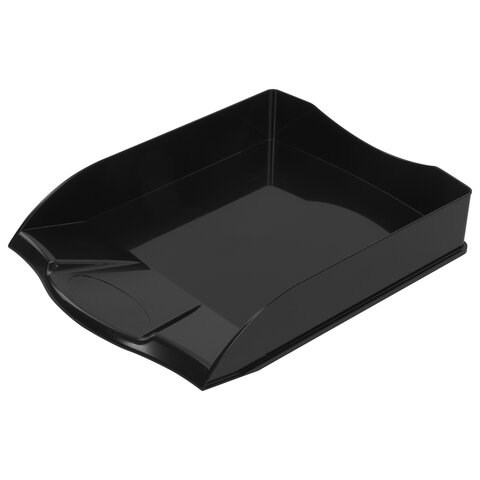 Лоток горизонтальный для бумаг BRAUBERG "Delta", A4 (340х270х60 мм), черный, 237268 237268