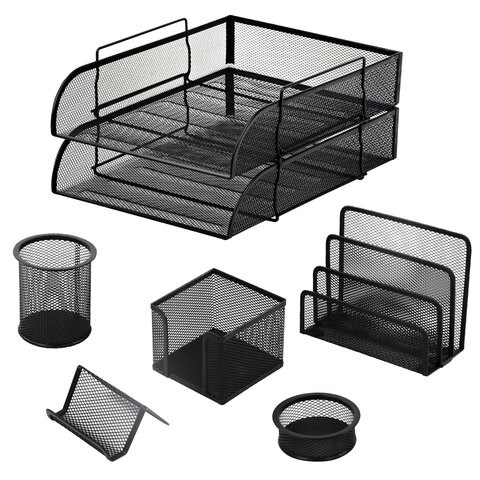 Настольный набор из металла BRAUBERG "Germanium", 7 предметов, черный, 231962 231962