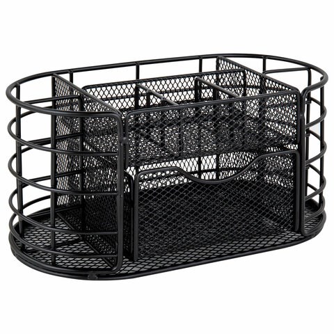 Органайзер для косметики и мелочей металлический 9 секций, MONTE VITA, 105х218х110 мм, чёрный, 272476 272476